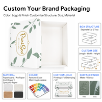 Boîte cadeau en carton recyclable avec couvercle et base, écologique, pour pâtisserie, dessert, bonbons, mariage, vente en gros