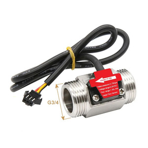 Capteur de débit d'eau, débitmètre à effet Hall DN20 DN50 G1/4 G3/4 G1/2, compteur fileté en cuivre - Product Image 1
