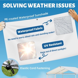 Açık büyük su geçirmez zincir bağlantı köpek Run kulübesi çitler yeni büyük köpek kafesi kapak Tarp ağır Pet House açık hayvan kafesi - Product Image 5