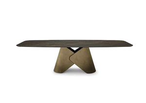 Tavolo da Pranzo Moderno di Lusso PURUO con Piano in Marmo, Design Rettangolare Semplice per 6-8 Persone, per Arredamento Sala da Pranzo - Product Image 6