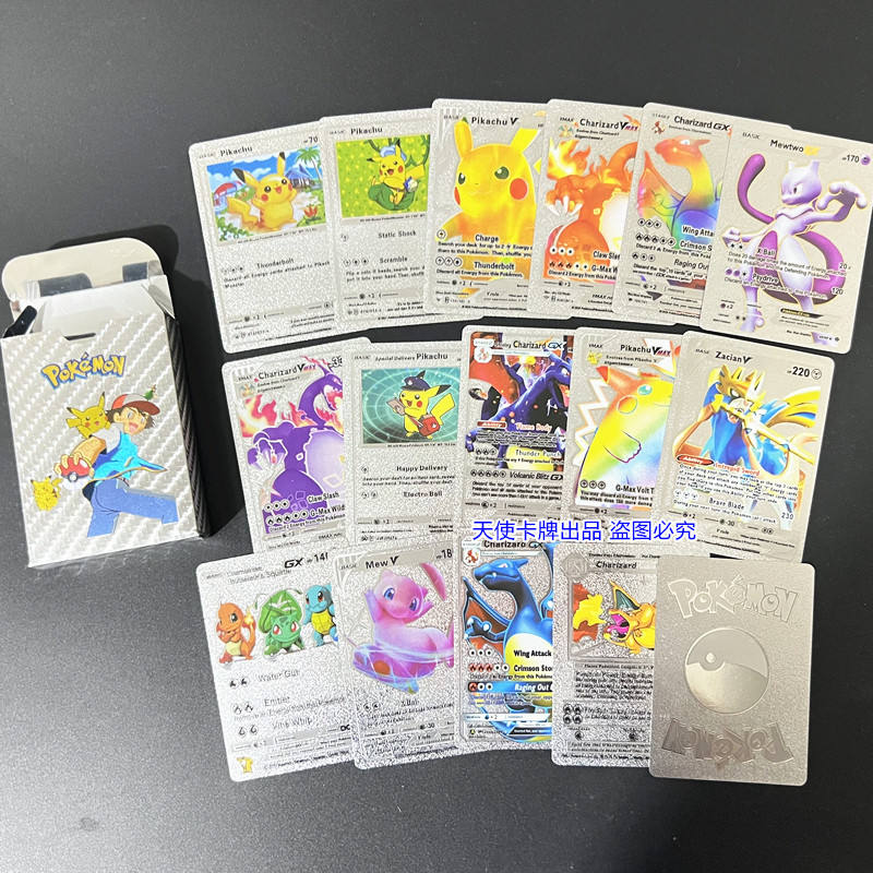 Pas besoin de livre de cartes-55 cartes argentées anglaises dans une boîte