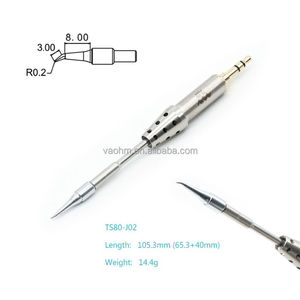 Embout de soudure en céramique et acier inoxydable TS-J02 avec connecteur à enfoncer pour <span class=keywords><strong>TS80P</strong></span> et TS80 - Product Image 3