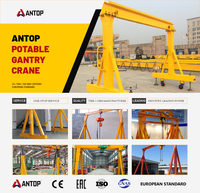 Mini-grue portique mobile 5, 10, 15, 20 tonnes, grue portique portable sans rail avec palan électrique pour atelier