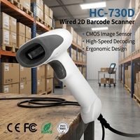 Lector de Códigos de Barras con Cable CMOS de Alta Velocidad JR HC-720, Dispositivo de Escaneo de Códigos QR Portátil para Inventario de Almacén