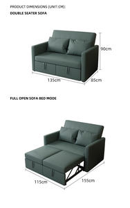 Canapé-<span class=keywords><strong>lit</strong></span> pliant en bois massif Offre Spéciale petite chambre FUN NEST canapé-<span class=keywords><strong>lit</strong></span> multifonctionnel canapé-<span class=keywords><strong>lit</strong></span> double rétractable meubles - Product Image 6