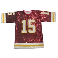 Robe Mini à Paillettes Personnalisée pour le Jour du Match, Style Maillot d'Équipe, Kansas City, Robe T-Shirt à Paillettes KC