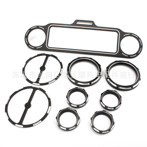 Juego de molduras para instrumentos de motocicleta Moshark, 9 piezas, cubierta de tablero de metal CNC para modificación de Harley Davidson - Product Image 2