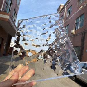 Lastra Acrilica con Effetto Acqua a Onde Medie Monolaterale Spessore 10MM-50MM / PMMA con Motivo Acqua Irregolare Trasparente su Entrambi i Lati - Product Image 5