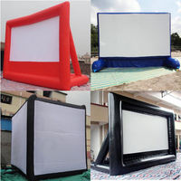 Écran de projection gonflable portable pour cinéma maison, idéal pour fêtes de camping, événements et projecteur de cinéma en plein air, taille personnalisable