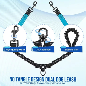 Guinzaglio per cani di lusso riflettente senza groviglio 360 girevole comodo ammortizzante <span class=keywords><strong>Bungee</strong></span> piombo a sgancio rapido durevole - Product Image 6