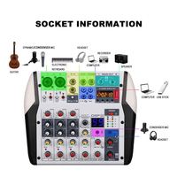 Console de mixage Demao 6 canaux avec amplificateur, 99 effets Dsp