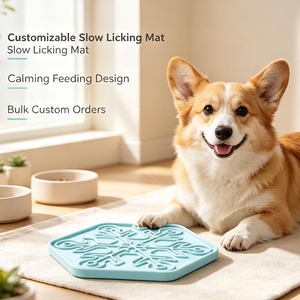 Unique Style Lick <b>Mat</b> Custom Design & Color Certified Factory with Test Reports Slow Down Eating Silicone Material - Product Image 6