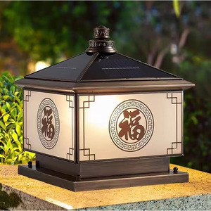 Copper Outdoor <b>Pillar</b> <b>Light</b> Led E27 Semi Flush Mount Wall Lamp For Garden Courtyard Lighting - Product Image 4