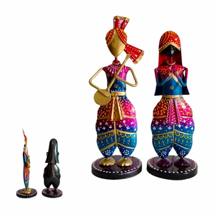 Arte moderno decorativo Metal artesanía hierro pintado pie muñeca conjunto multicolor moda tema hogar Decoración regalo artículo Showpiece - Product Image 1