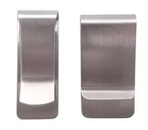 सस्ते कस्टम आकार रंग स्टेनलेस स्टील स्लिम कार्ड आईडी बटुआ धातु मुद्रांकन भागों पैसे क्लिप