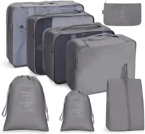 Opvouwbare Multi-Functionele Koffer Opbergtas 8Pcs Organisatoren Verpakking Cubes Set Reizen Bagage Organizer Bagage Opbergzakken