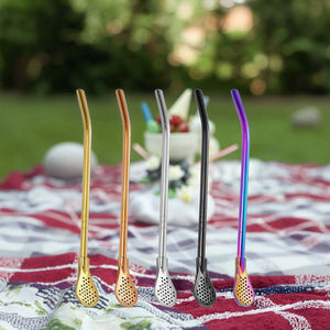 Pailles filtrantes colorées pour cocktails, outils de mélange de boissons, en <span class=keywords><strong>acier</strong></span> inoxydable 304 de qualité alimentaire, réutilisables, accessoires de bar - Product Image 2