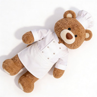 Peluches personnalisées ours en peluche cuisinier, adorables ours en peluche portant des vêtements de cuisinier, peluches douces