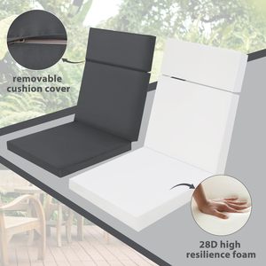 Coussin de chaise longue d'extérieur personnalisé, mousse haute résilience 28D, housse amovible imperméable, coussin de siège individuel pour canapé - Product Image 1