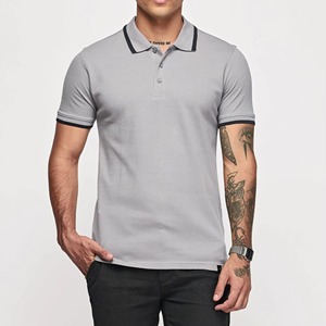 เสื้อโปโลชาย ผ้าฝ้าย 100% แขนสั้น ถักทอ สวมใส่สบาย คอปกติดกระดุม ระบายอากาศ แห้งเร็ว รับผลิตแบบ OEM - Product Image 1