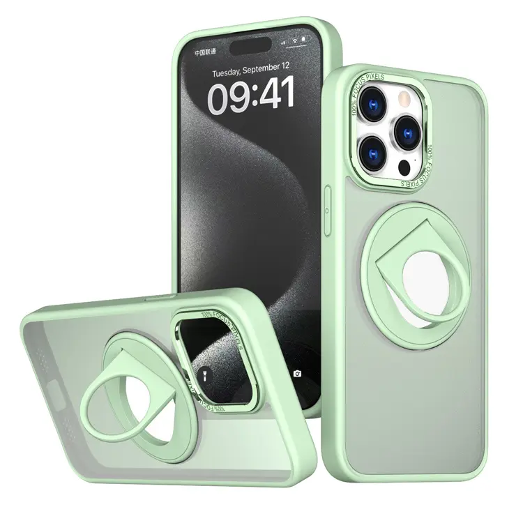 Original Quality For phone 13 14 15 Pro Max Magnetic Ring Phone Case Cover Clear Silicon Wireless