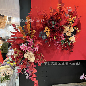 Décoration de plafond de mariage en fleurs artificielles Mu Jinxi, arrangement de branches de fleurs en soie de 30 cm à 100 cm pour mariage, fête, décoration de la maison - Product Image 4