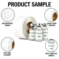 Étiquettes personnalisées pour flacons de peptides 3ml 5ml 10ml, autocollants pour flacons, étiquettes d'emballage pour bouteilles d'huiles essentielles, impression en rouleau, estampage à chaud
