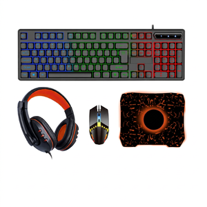 Gaming RGB Wired <b>USB</b> Keyboard <b>Mouse</b> Headset Set for PC Laptop Esports-104 Keys 1600 DPI Complete Set - Product Image 1