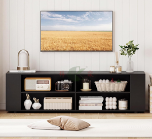 <span class=keywords><strong>Meuble</strong></span> TV moderne en bois <span class=keywords><strong>pour</strong></span> téléviseurs jusqu'à 65 pouces, centre de divertissement avec 8 étagères ouvertes, armoire de rangement universelle <span class=keywords><strong>pour</strong></span> salon - Product Image 2