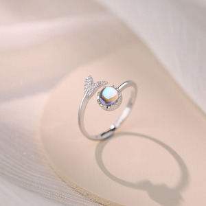 Nieuwste Stijl S999 Sterling Zilver Zirkonia Zeemeermin <span class=keywords><strong>Aurora</strong></span> Open Ringen Voor Vrouwen Sieraden Accessoires YB-XY-605 - Product Image 1