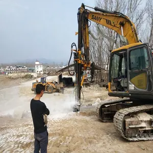 Foreuse de machines de Dingli montée sur l'excavatrice pour l'exploitation de soufflage de roche dure