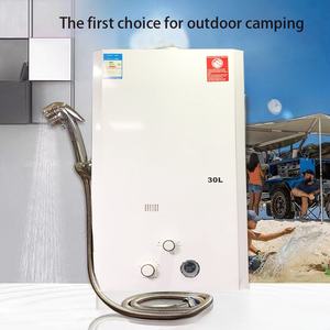 8-18L blanc Portable Propane Geyser <span class=keywords><strong>chauffe</strong></span>-<span class=keywords><strong>eau</strong></span> <span class=keywords><strong>instantané</strong></span> sans réservoir GPL avec kit <span class=keywords><strong>de</strong></span> douche pour le camping en plein air - Product Image 2