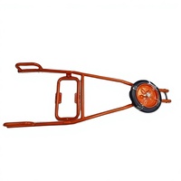 Soporte para taladro de tierra manual con rueda individual y carro de transporte