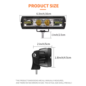 6 인치 LED 스트립 조명, 작업등, 안개등, 헤드라이트, LED 조명, DRL 오토바이 오프로드 4x4 자동차 액세서리 - Product Image 6
