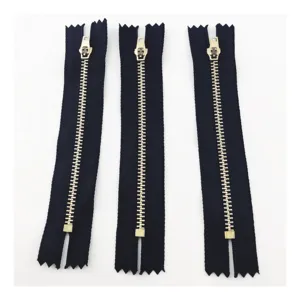 Perfect Quality Decorative Sturdy Pants Garment Sewing Metal Close-End Copper Zipper