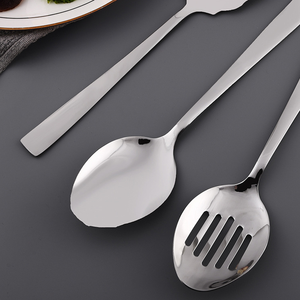 DFC1117 Cuchara Grande para Servir y Espátulas Ranuradas con Diseño de Hoja para Cafetería, Tienda o Buffet - Product Image 6