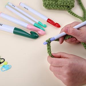 Enorme Haaknaalden Voor Grof Garen Ergonomische Haaknaalden Met Stompe Naalden Met Grote Ogen Gehaakte Accessies Voor Diy Ambachtelijke Tapijten - Product Image 5