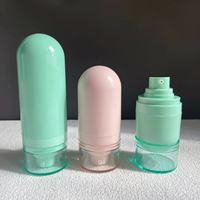 15ml 30ml 50ml bomba de loción sin aire cubierta botellas base Creen boca abajo protector solar cosmético cuidado de la piel botella de embalaje