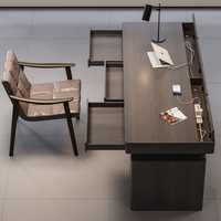Bureau de travail moderne et intelligent, disponible pour de multiples scénarios, en bois massif de haute qualité, avec hauteur réglable