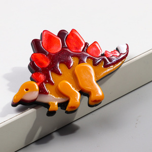 Accessoires de costume de <span class=keywords><strong>dinosaure</strong></span> en acrylique mignon créatif Personnalité Stegosaurus Glitter Volcanic Eruption Parties Mariages - Product Image 5