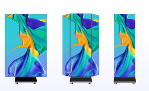 Floor Standing Tri-Fold GOB <b>LED</b> <b>Mirror</b> Poster Screen Aluminum <b>LED</b> Display With SDK For Shopping Mall Indoor Decoration - Product Image 3
