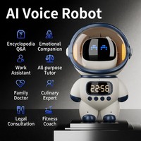Robot vocal intelligent IA, Chat LLM Q&A, Raconteur d'histoires, Veilleuse LED Horloge numérique pour chambre à coucher, Cadeau d'anniversaire pour enfants