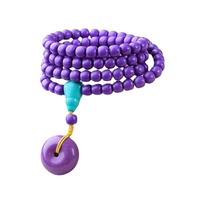 Bracelet artisanal sud-africain Shujia en gros, collier en cristal violet de quartzite et de jade