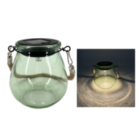 Lampes à boules LED en verre à finition brillante, résistantes aux intempéries, art déco moderne, écologiques, alimentées par énergie solaire