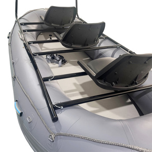 Kayak autodrainant abordable pour 5 personnes, grand modèle, radeau gonflable en PVC pour la pêche en rivière avec cadre en aluminium - Product Image 3
