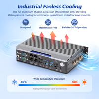 Boîtier PC industriel Core I3/i5/i7 11e génération, 4*LAN EtherCAT, GPIO 16 broches, CAN BUS, 8DI+8DO, montage mural sur rail DIN, double affichage
