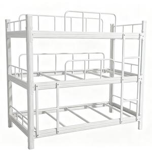High Quality Steel <b>Triple</b> <b>Bed</b> Iron Frame Metal <b>Bunk</b> <b>Bed</b> - Product Image 1