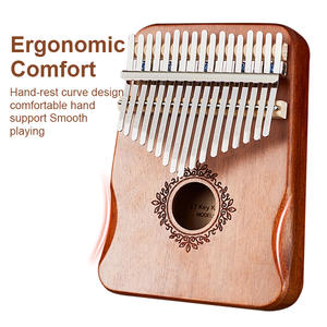Kalimba Instrument de musique Piano à pouce 17 touches Acajou bois doigt Piano combinaisons cadeaux pour enfants Portable Mbira doigt Piano - Product Image 3