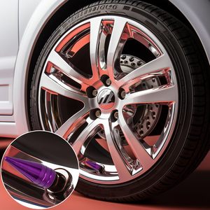 Tapas de válvula de aleación de aluminio para neumáticos de coche, color morado, cubiertas de válvula sin cámara de acero inoxidable para actualización y reacondicionamiento - Product Image 1