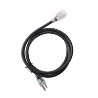 NEMA 5-15P Type B 3pin Us Plug avec lumière 10A 13A 15A 125V 3 Pin Power Cord UL SJT